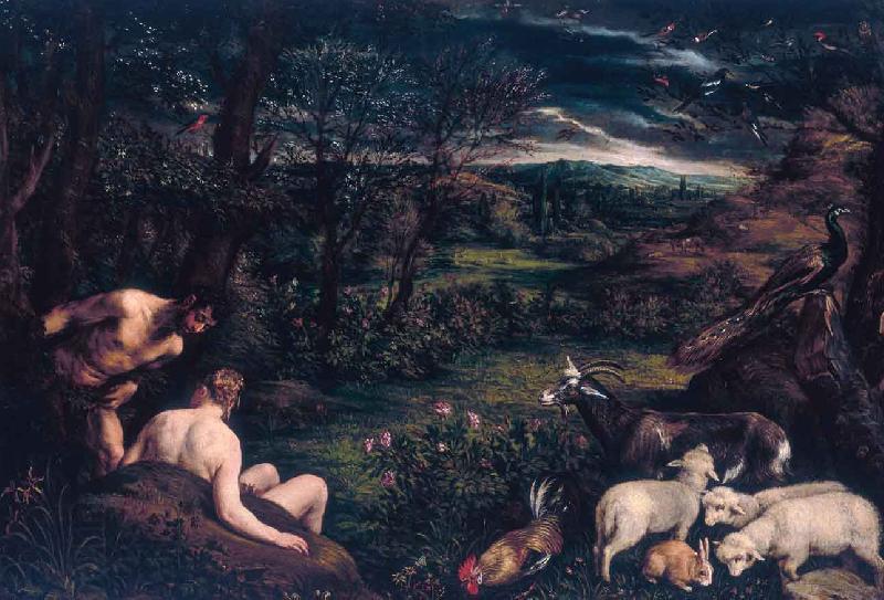 Jacopo Bassano Paradiso terrestre oil painting picture